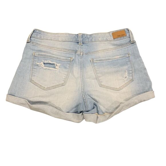 True Craft Womens Set of 2 Mid-Rise Blue Denim Shorts 7 Beach Coastal Vacation - Picture 5 of 9